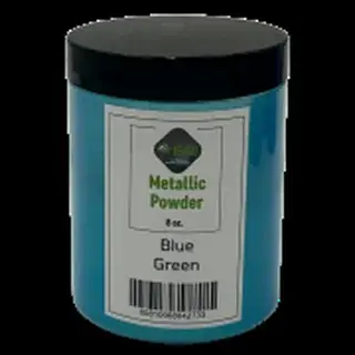 Blue Green metallic pigment jar