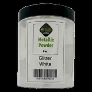 Glitter White metallic pigment jar