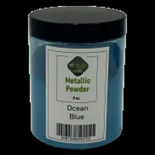 Ocean Blue metallic pigment jar