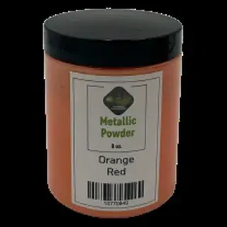 Orange Red metallic pigment jar