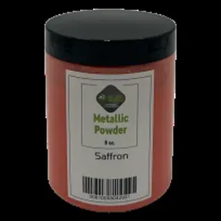Saffron metallic pigment jar