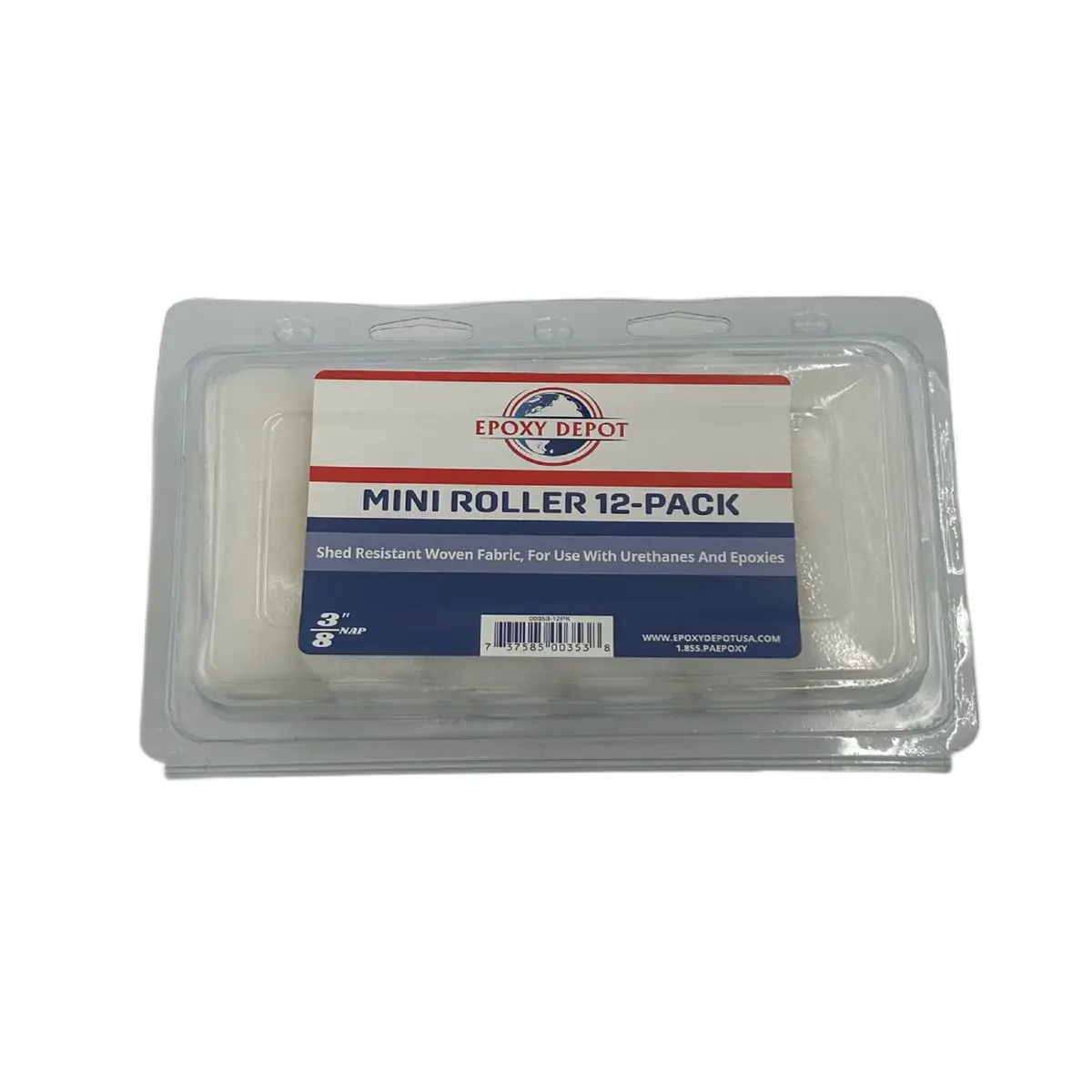 Epoxy Depot 4" x 3/8" Shed-Resistant Mini Roller (12-Pack)